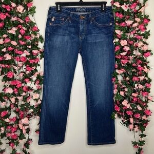 Big Star Cropped Jeans Women’s Medium Wash Blue Denim Jean 27R Casual 1WSUGFS